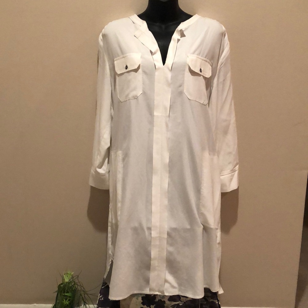 NIC+ZOE white dress-shirt